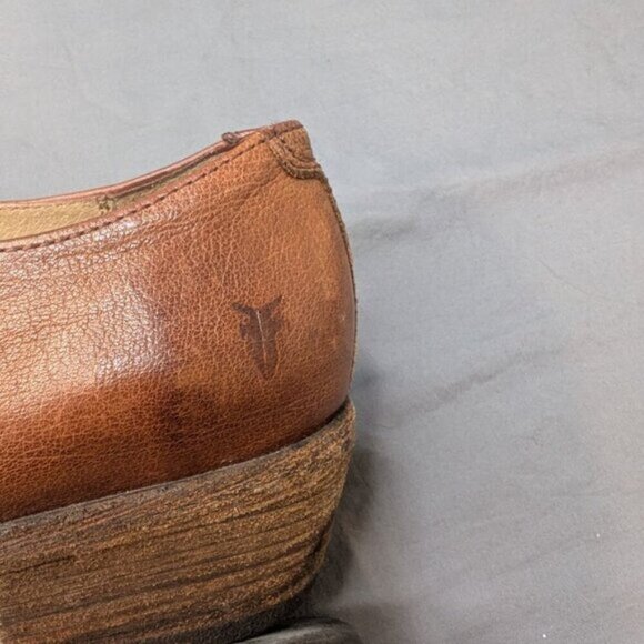 Frye Womens Carson Lace Up Oxford Shoes Brown Leather Size 8.5 - Picture 10 of 11